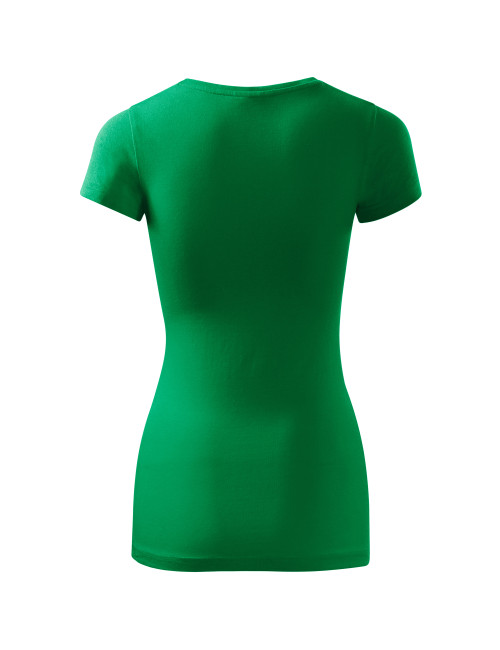 Koszulka Damska SLIM-FIT z lycra dopasowana GLANCE 141 zieleń trawy