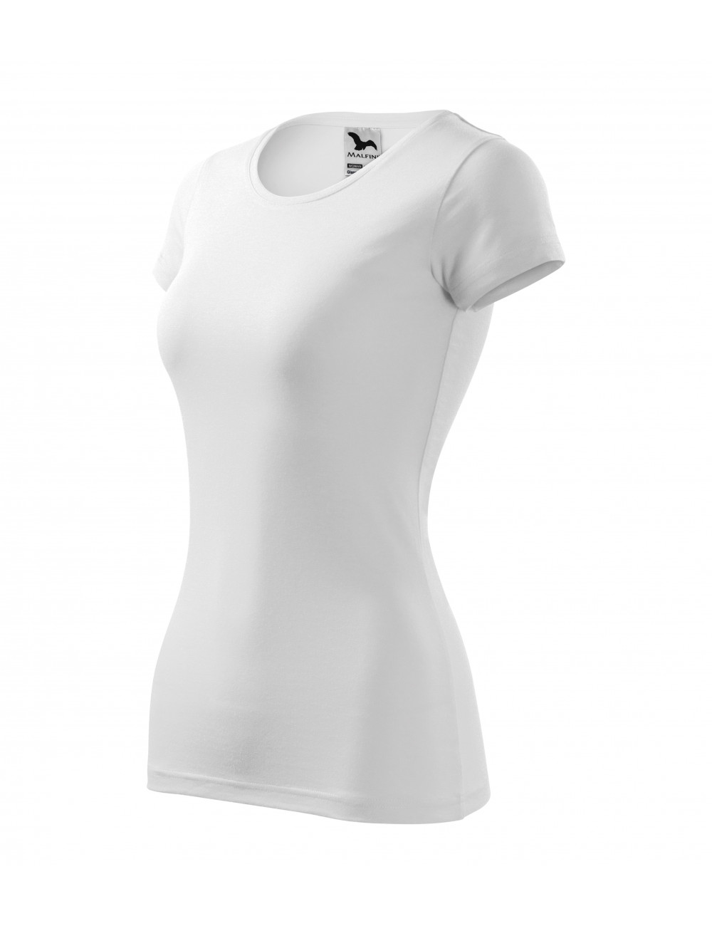 Koszulka damska slim-fit dopasowana 5% elestan glance 141 biała Malfini