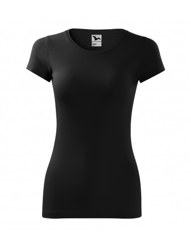 Koszulka damska slim-fit dopasowana 5% elestan glance 141 czarna czarny slim-fit Malfini