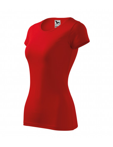 Koszulka damska slim-fit dopasowana 5% elestan glance 141 czerwona Malfini