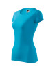 Koszulka Damska SLIM-FIT dopasowana 5% elestan GLANCE 141 turkus haft
