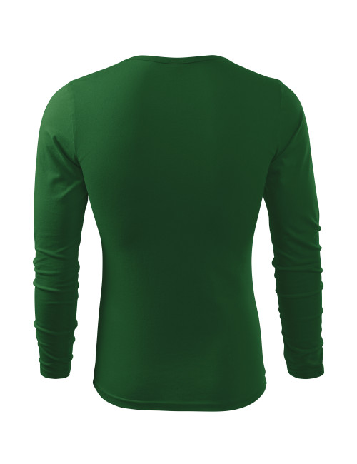 Adler MALFINI Koszulka męska Fit-T Long Sleeve 119 zieleń butelkowa
