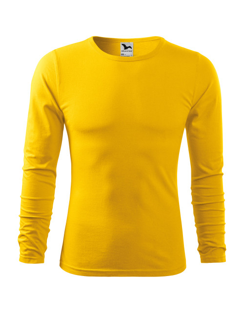 Adler MALFINI Koszulka męska Fit-T Long Sleeve 119 żółty odzież haft