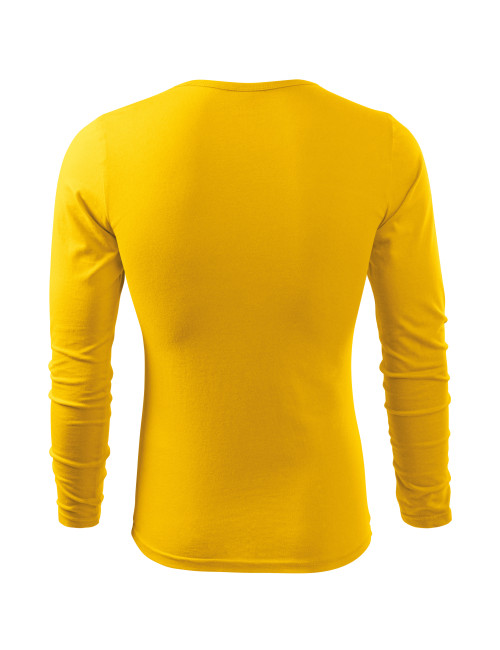 Adler MALFINI Herren T-Shirt Fit-T Langarm 119 gelbe Bekleidungsstickerei