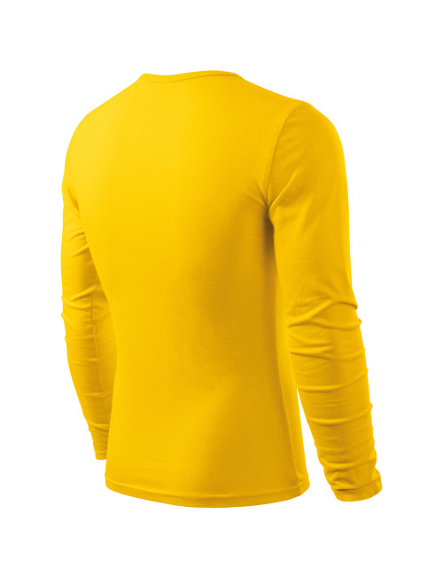 Adler MALFINI Koszulka męska Fit-T Long Sleeve 119 żółty odzież haft