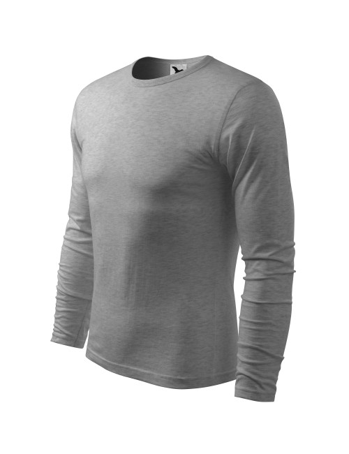 Adler MALFINI Koszulka męska Fit-T Long Sleeve 119 ciemnoszary melanż