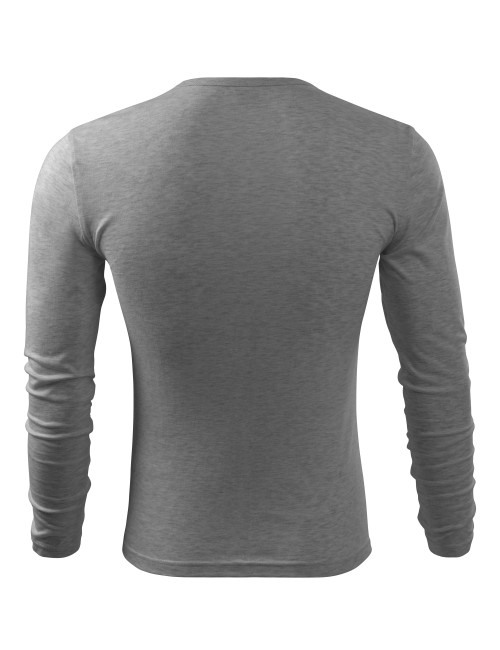 Adler MALFINI Koszulka męska Fit-T Long Sleeve 119 ciemnoszary melanż
