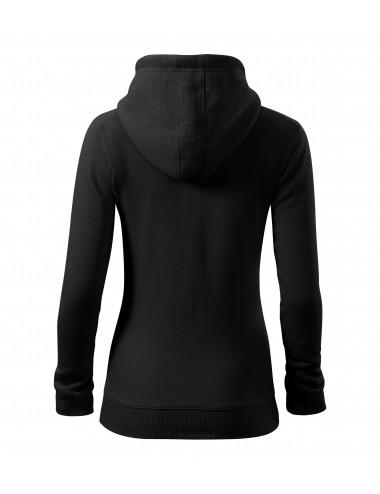 Trendiges Damen-Sweatshirt mit Reißverschluss 411 schwarz Adler Malfini