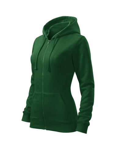 Women`s sweatshirt trendy zipper 411 bottle green Adler Malfini