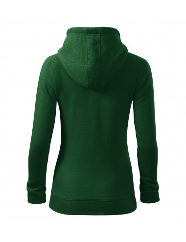 Women`s sweatshirt trendy zipper 411 bottle green Adler Malfini