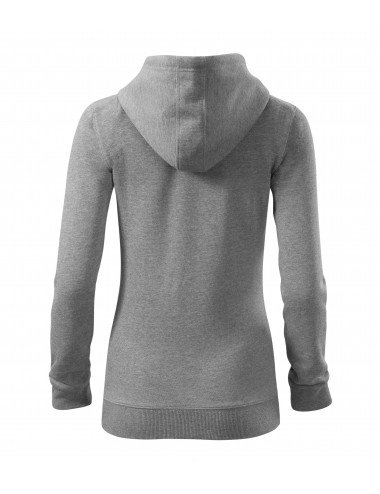 Trendiges Damen-Reißverschluss-Sweatshirt 411 dunkelgrau meliert von Adler Malfini