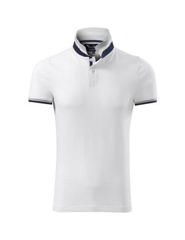 Collar up 256 men`s polo shirt white Adler Malfinipremium