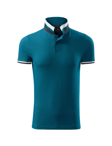 Koszulka polo męska collar up 256 petrol blue Adler Malfinipremium