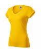 Damen-T-Shirt mit V-Ausschnitt 162 gelb Adler Malfini