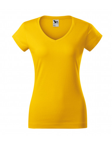 Damen-T-Shirt mit V-Ausschnitt 162 gelb Adler Malfini
