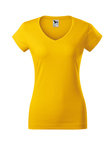Koszulka damska fit v-neck 162 żółty Adler Malfini