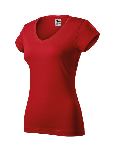 Koszulka damska fit v-neck 162 czerwony Adler Malfini