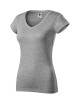 Damen-T-Shirt mit V-Ausschnitt 162, dunkelgrau meliert Adler Malfini