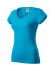 Women`s t-shirt fit v-neck 162 turquoise Adler Malfini