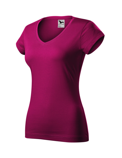 Koszulka damska fit v-neck 162 fuchsia red Adler Malfini
