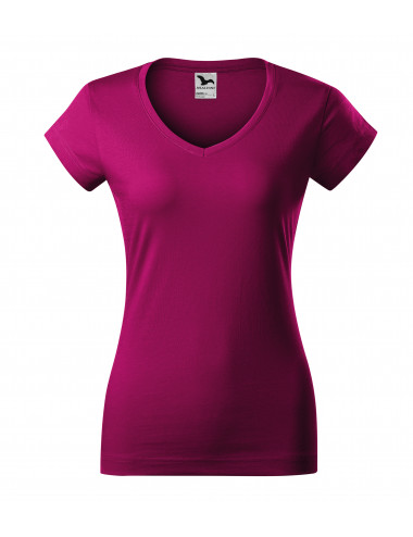 Damen-T-Shirt mit V-Ausschnitt 162 fuchsiarot Adler Malfini