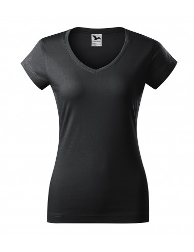 Damen-T-Shirt mit V-Ausschnitt 162 Ebenholzgrau Adler Malfini