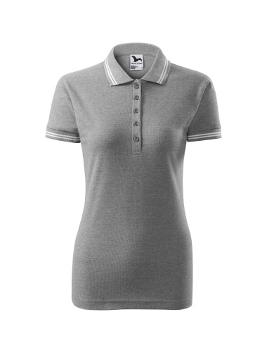 Damen-Poloshirt Urban 220, dunkelgrau meliert Adler Malfini