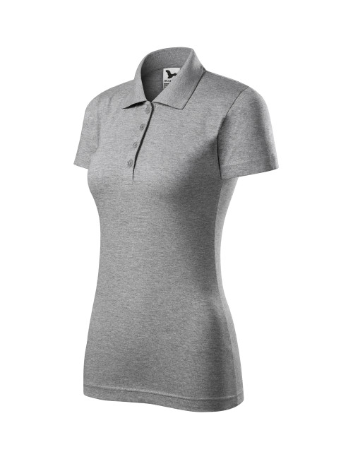 Damen-Single-Poloshirt, Größe 223, dunkelgrau meliert Adler Malfini