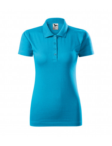 Women`s single j polo shirt. 223 turquoise Adler Malfini
