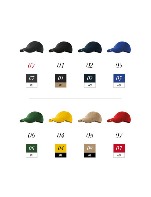 Unisex-Sandwichkappe 6p 306 dunkelkhaki Adler Malfini