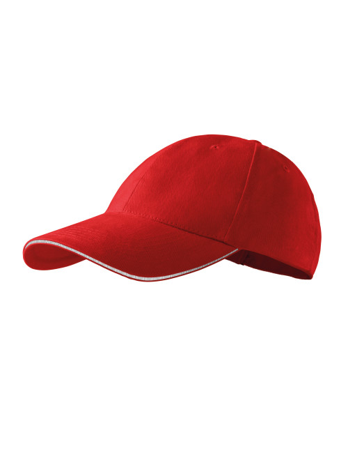 Unisex cap sandwich 6p 306 red Adler Malfini