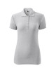 Damen-Poloshirt Baumwolle 213 hellgrau meliert Adler Malfini
