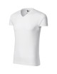 Adler MALFINI Herren T-Shirt Slim Fit V-Ausschnitt 146 weiße Stickerei Firmenlogo