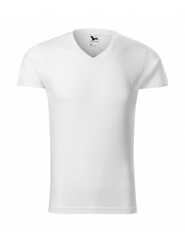 Men`s slim fit v-neck t-shirt 146 white Adler Malfini