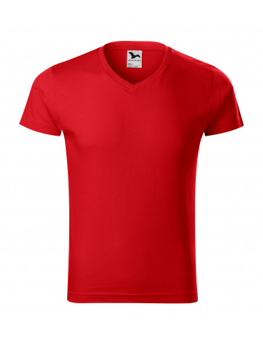 Men`s slim fit v-neck t-shirt 146 red Adler Malfini