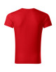 Adler MALFINI Herren T-Shirt Slim Fit V-Ausschnitt 146 rote Bekleidungsstickerei