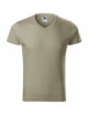 2Slim-Fit-T-Shirt für Herren mit V-Ausschnitt 146 Hellkhaki Adler Malfini