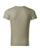 Adler MALFINI Men`s T-shirt Slim Fit V-neck 146 light khaki logo embroidery