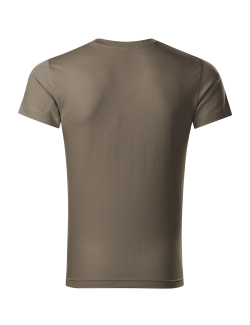 Adler MALFINI Koszulka męska Slim Fit V-neck 146 army odzież z haftem