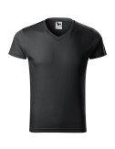 2Koszulka męska slim fit v-neck 146 ebony gray Adler Malfini