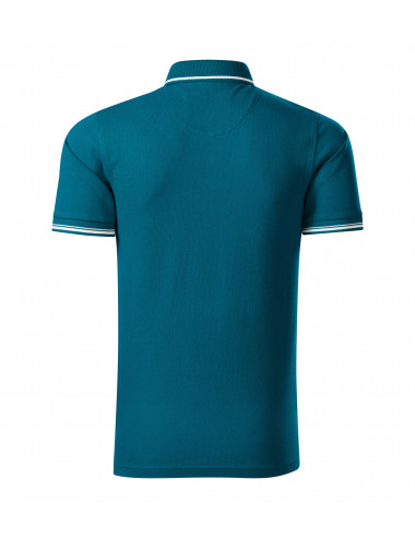 Perfection plain 251 petrol blue men`s polo shirt Adler Malfinipremium