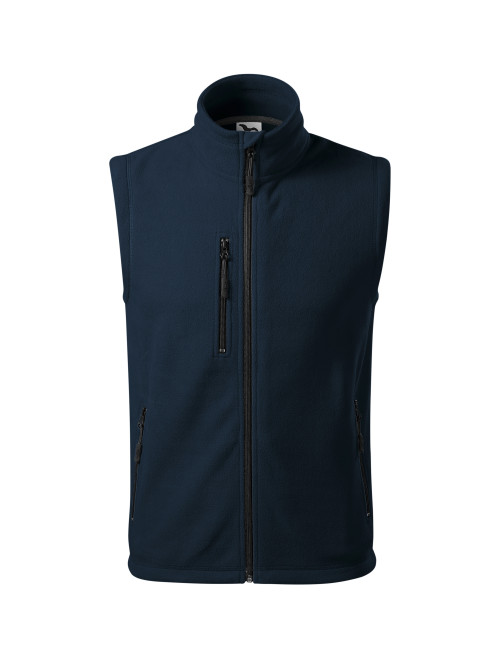 Adler MALFINI Exit 525 unisex fleece vest navy blue embroidery logo