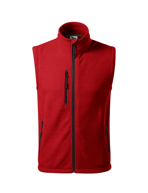 Adler MALFINI Unisex fleece vest Exit 525 red logo embroidery