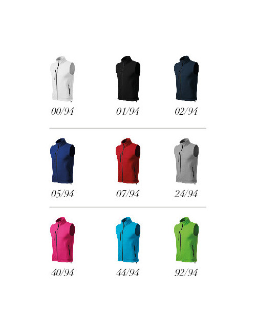 Adler MALFINI Unisex Fleeceweste Exit 525, rote Logo-Stickerei