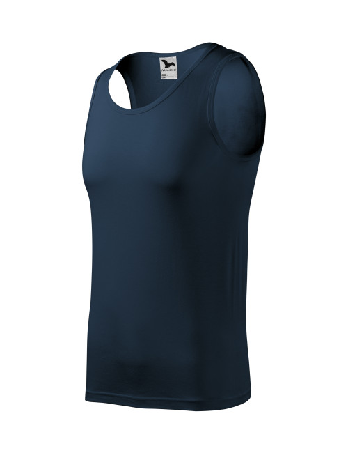 Adler MALFINI Men`s top Core 142 navy blue embroidery logo advertising clothing