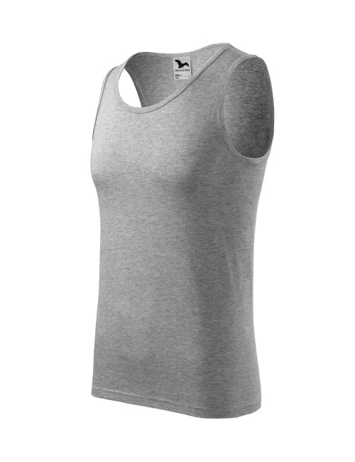 Adler MALFINI Men`s top Core 142 dark gray melange computer embroidery