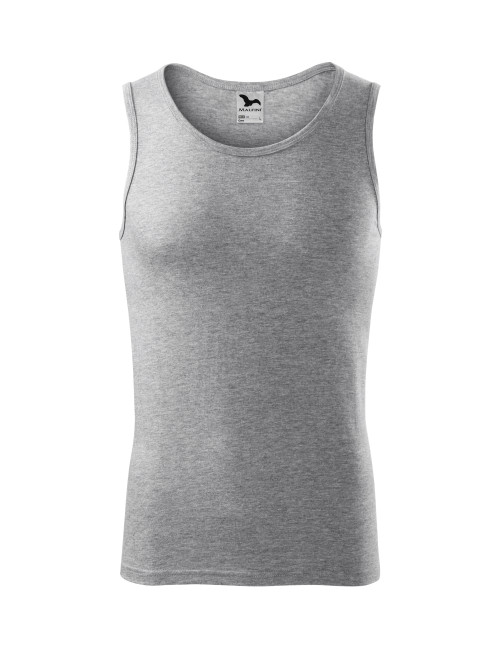 Adler MALFINI Men`s top Core 142 dark gray melange computer embroidery