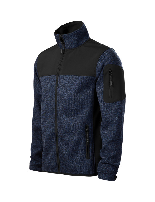 Men`s softshell jacket casual 550 knit blue Adler Malfinipremium