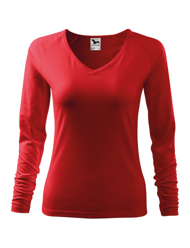 Adler MALFINI Damen T-Shirt Elegance 127 rot mit Stickerei, Logo