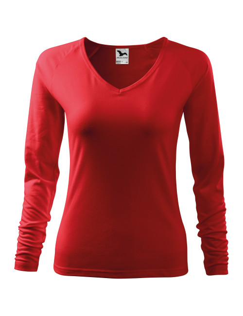 Adler MALFINI Women`s T-shirt Elegance 127 red with embroidery, logo